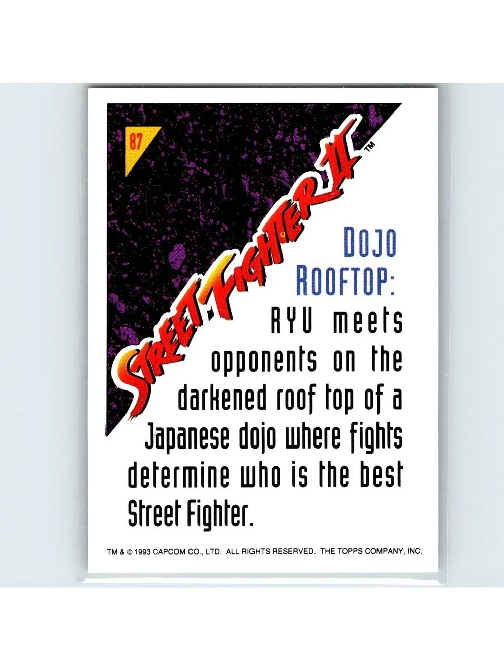 1993 Topps Street Fighter II Dojo Rooftop #87